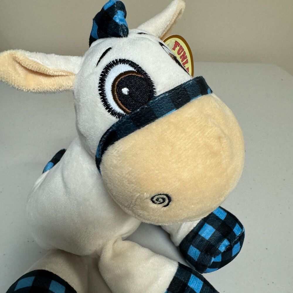 Horse Plush Stuffed Animal White Blue Derby Winner Toy Rehoboth Beach Funland